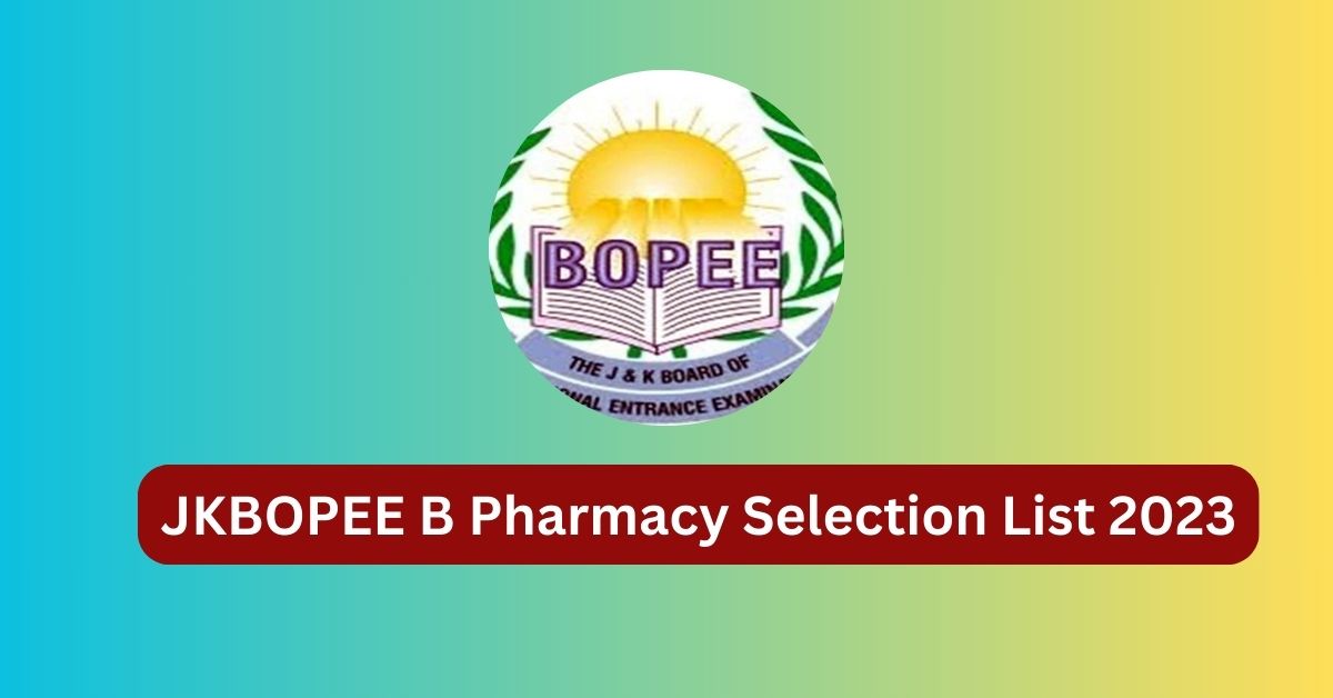 JKBOPEE B Pharmacy Selection List 2023